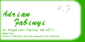 adrian fabinyi business card